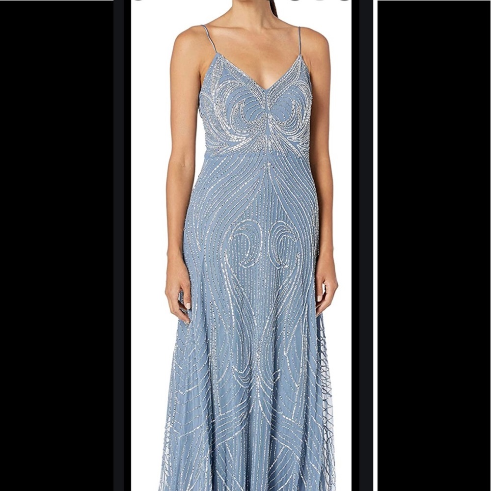 Aidan Mattox Women’s spaghetti strap beaded gown size 8